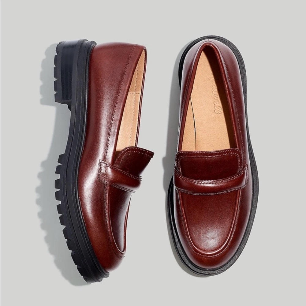 Madewell Women's Moccasins in Burgundy